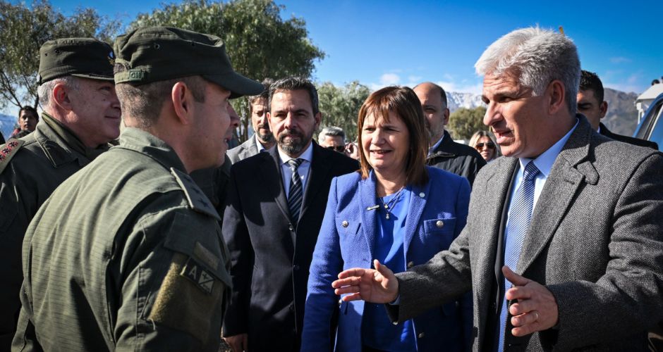 Poggi y la ministra Bullrich esta tarde en La Punta