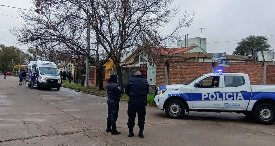 Barrio Jardín Sur de la ciudad de Villa Mercedes, a metros de la vivienda donde mataron a Anahí (Foto Policía de San Luis)