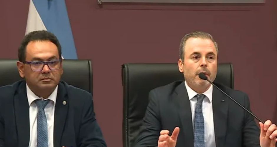 Fiscales Guillermo Barry y Juan Carlos Castillo de la Unidad Fiscal de Goya