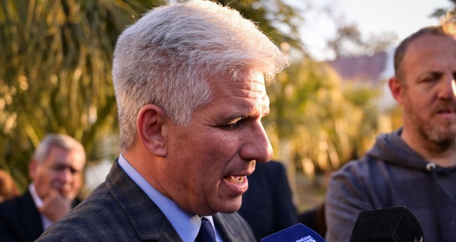 Gobernador Poggi, esta tarde en Candelaria al finalizar gira, formuló declaraciones a la prensa