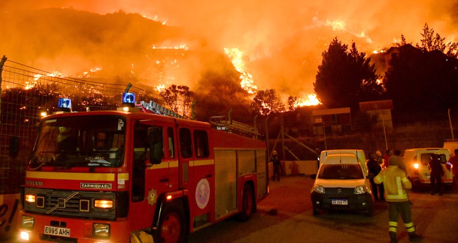 Incendio en Potrero de los Funes del año pasado. (Foto Nicolás Varvara)