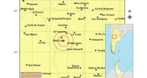 INPRES reportó un temblor cerca de la ciudad de San Luis