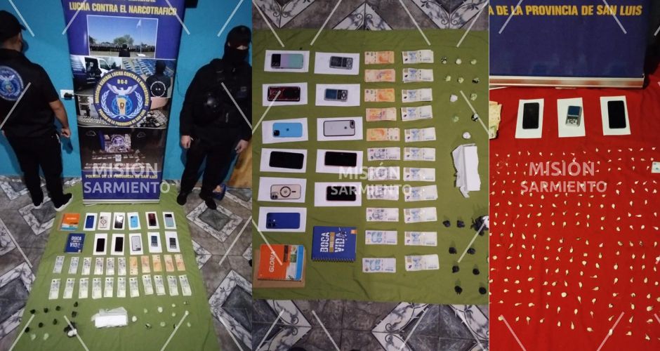 Secuestraron droga valuada en $27 millones y detuvieron a cinco narcos en la capital puntana  