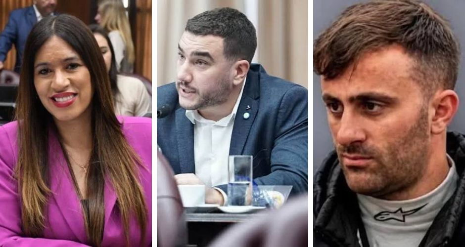 De izquierda a derecha: Anabella Lucero, Joaquín Beltrán y Christian Becher