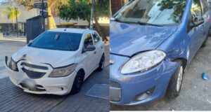 Alcoholizado manejó en contramano en pleno centro de San Luis y chocó contra un auto estacionado